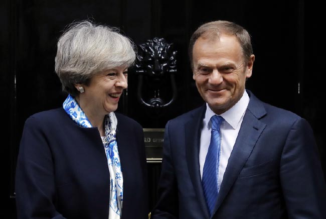 May, Tusk Meet on Brexit, Talks  Positive on Both Sides 